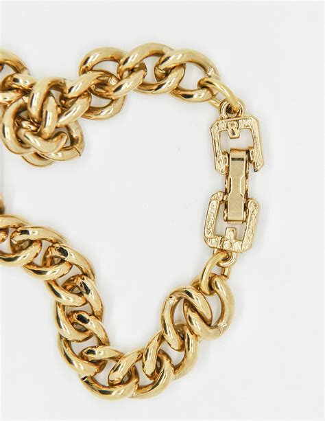 givenchy back to back g bracelet vintage|vintage Givenchy gold chain necklace.